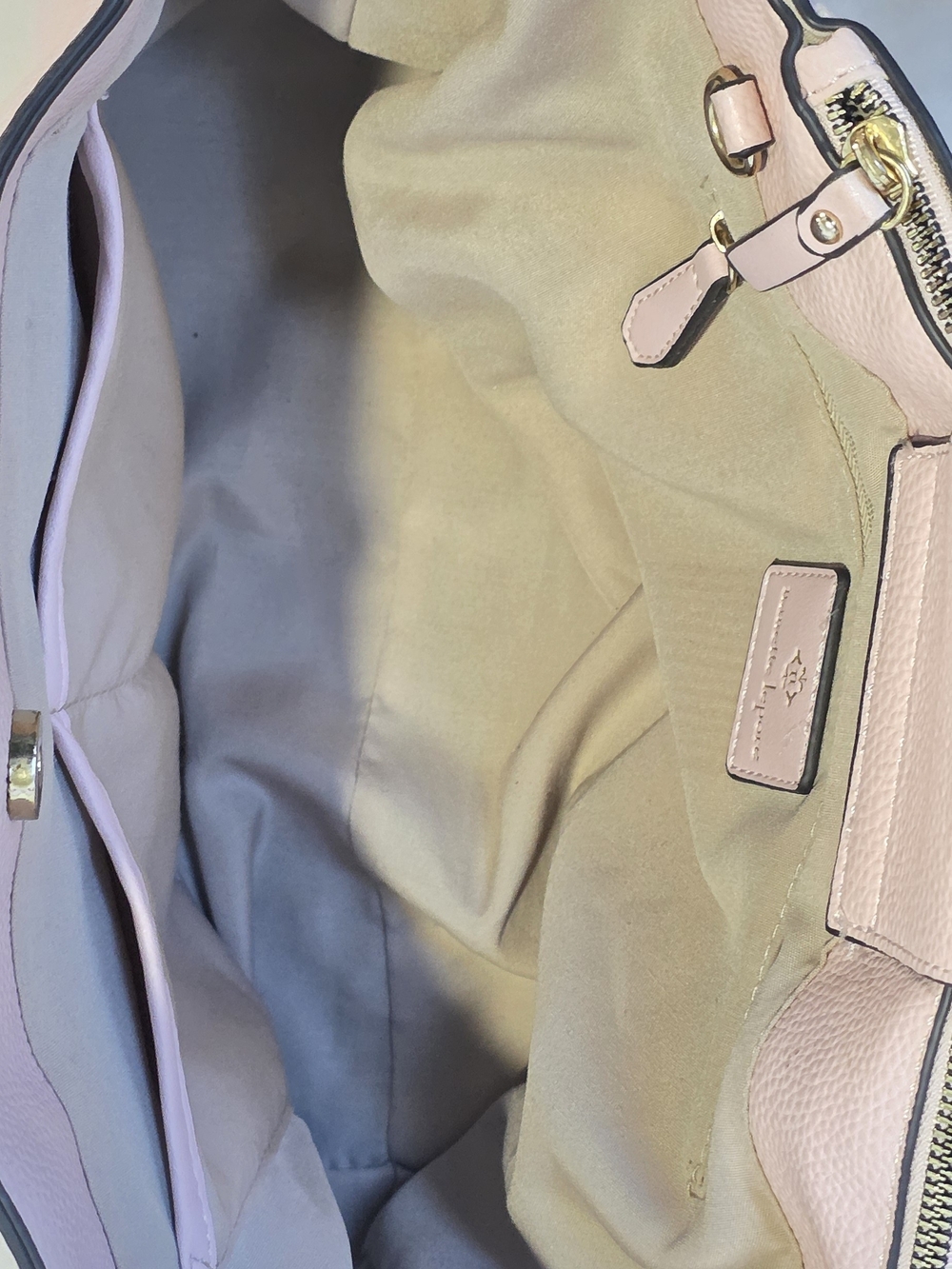 Nanette Lepore Pink Pebbled Leather Tote with Crossbody Strap - Picture 9 of 13